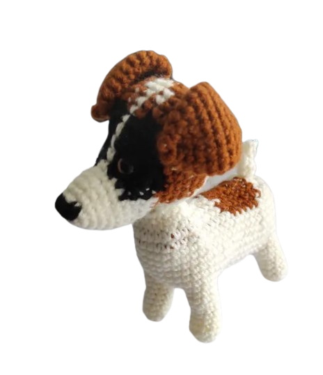 Peluche Jack Russel en crochet