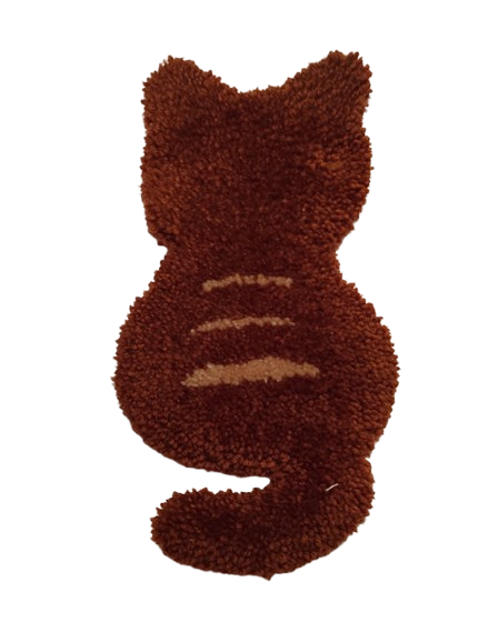 Tapis tufté en forme de petit chat