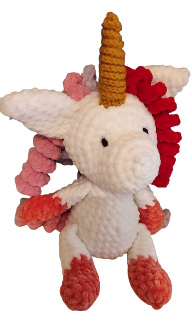 Peluche licorne magique en crochet